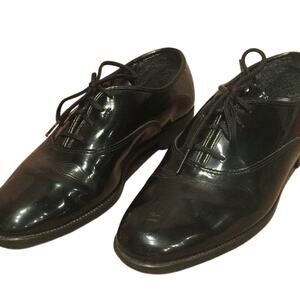 Mens Size 8.5 Barclay Black Oxford Lace Up Formal Wedding Costume Dress Shoes